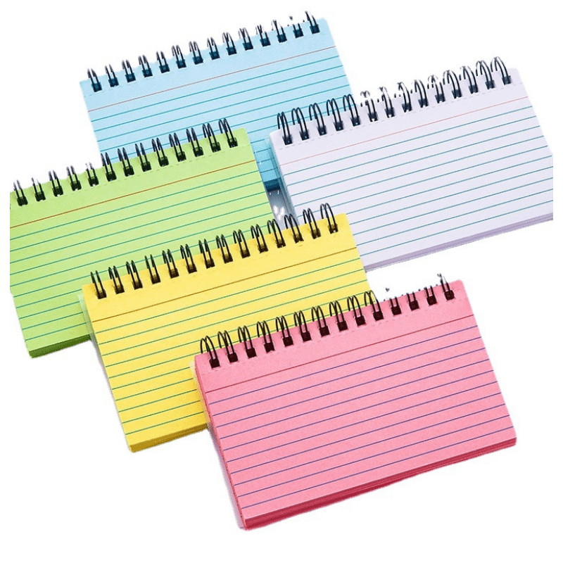 400PCS Spiral Index Cards 4x6, Colored Note Cards with Waterproof 4 colors