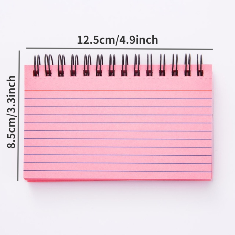 80pcs Coil Colored Horizontal Notebook Bookmark 12 x 8 cm DIY Greeting Card
