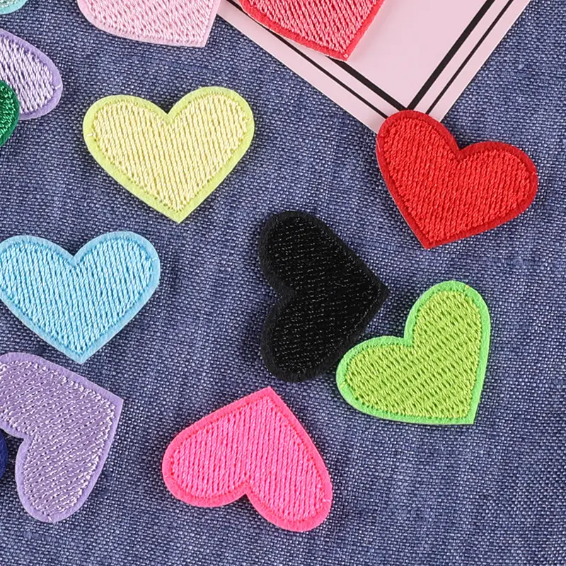 Multicolor Heart Shape Embroidered Applique Iron On Patch - Temu