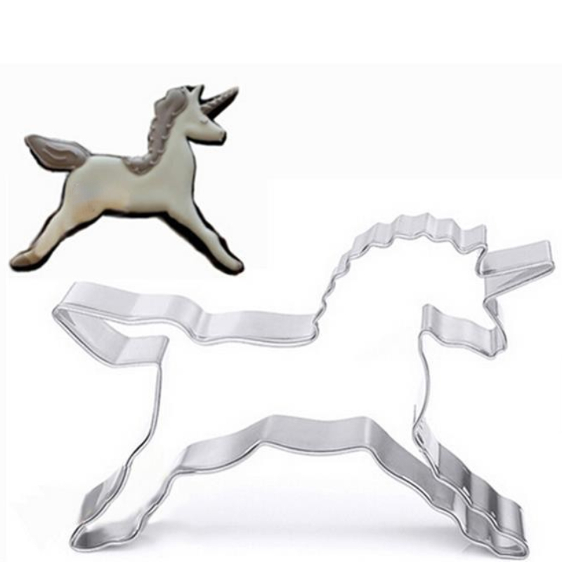 1pc, Unicorn And Cross Cookie Cutter - Stainless Steel Pastry Cutter For Baking And Biscuit Molds - Kitchen Gadgets And Accessories