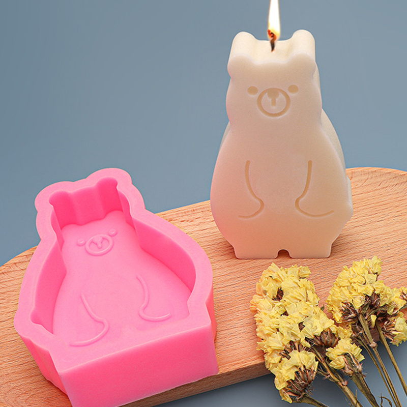 3D-Silicone Soap Molds Faceless Bear Candle Mold Aromatherapy