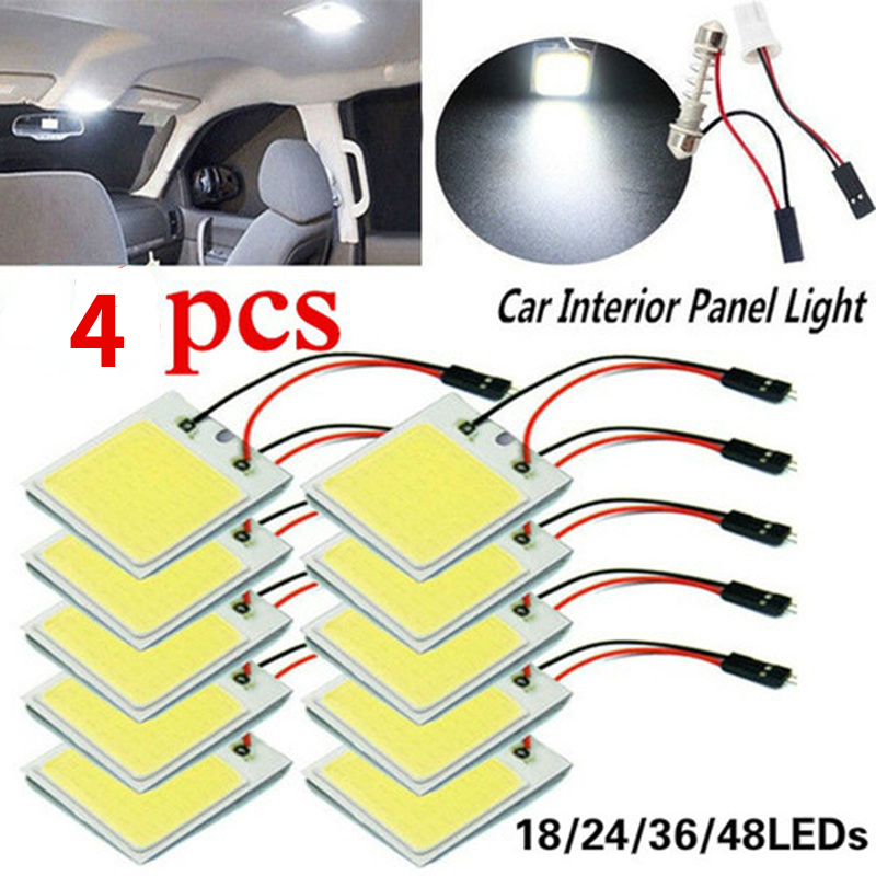 Luces interiores LED para coche de 2 piezas, luces interiores LED