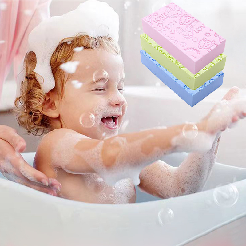  Esponja de bebé para baño para niños, esponja de baño para bebé,  esponja para baby shower, toalla de baño para recién nacidos, suave : Bebés
