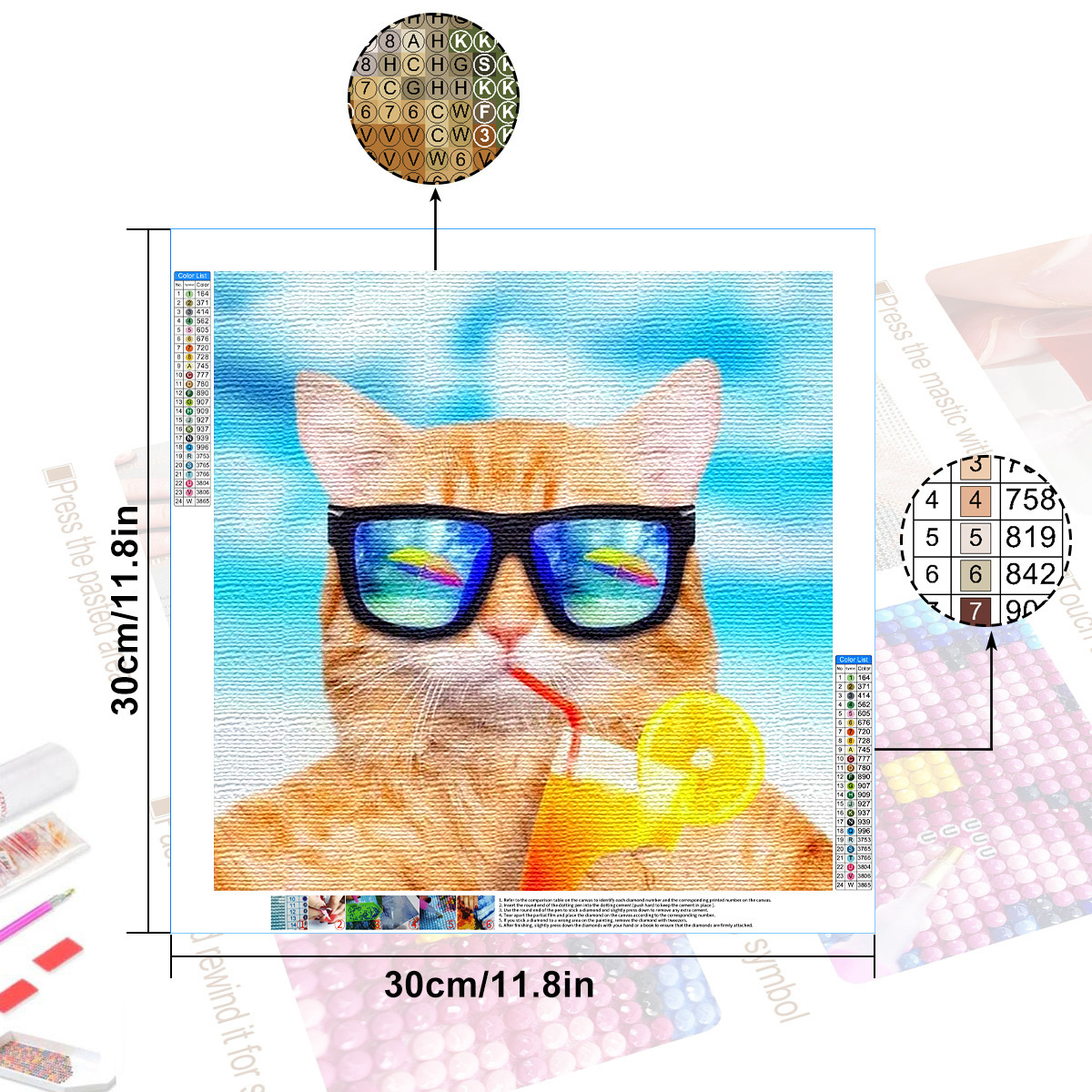 Cat Diamond Painting Kit, Painting By Diy Full Artificial Diamond Cross  Stitch, Wall Decor, Home Art Diamond Painting Lovers Handmade Gifts,  Enhance And Boost Concentration, Home Decor, Room Decor, Halloween  Thanksgiving Christmas