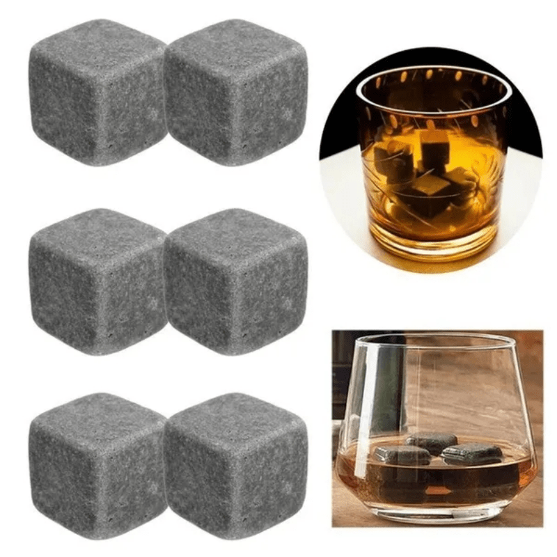 Ensemble de 6 pierres à Whisky, cubes de glace, pierre à Whisky,  refroidisseur de vin, accessoires de Bar de noël