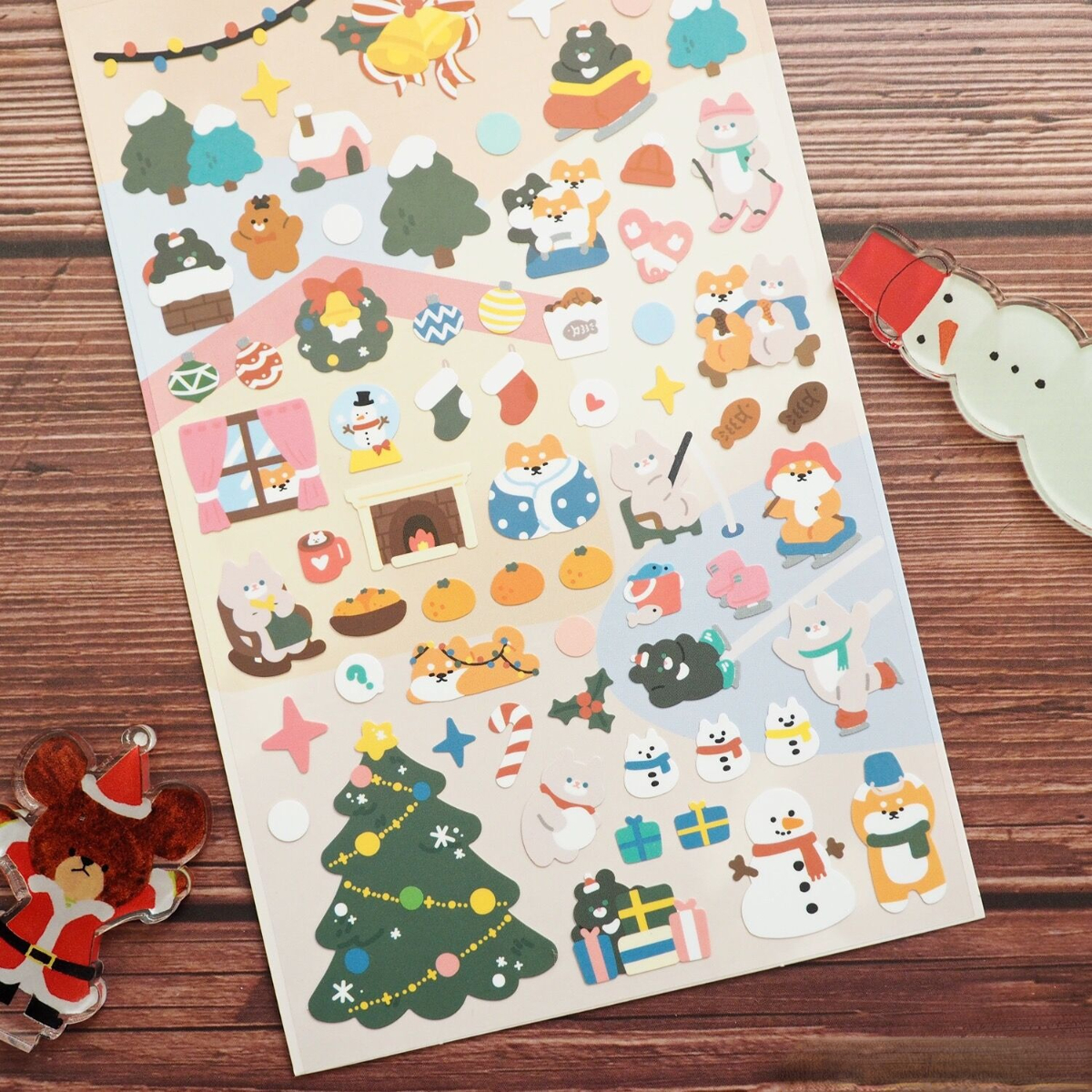 Random Kawaii Merry Christmas 3d Bubble Stickers Adhesive - Temu
