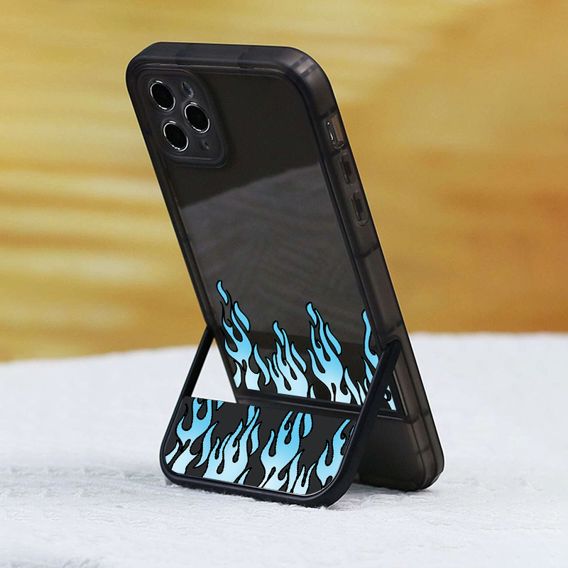 Blaze Blue Pattern Phone Case Invisible Holder Iphone 14 13 Temu