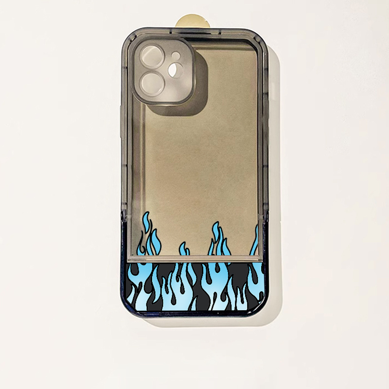 Blaze Blue Pattern Phone Case Invisible Holder Iphone 14 13 Temu