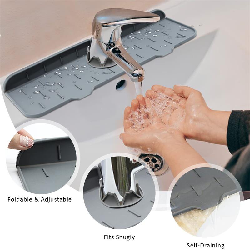 Cheap Silicone Kitchen Faucet Mat Sink Splash Pad Drain Pad
