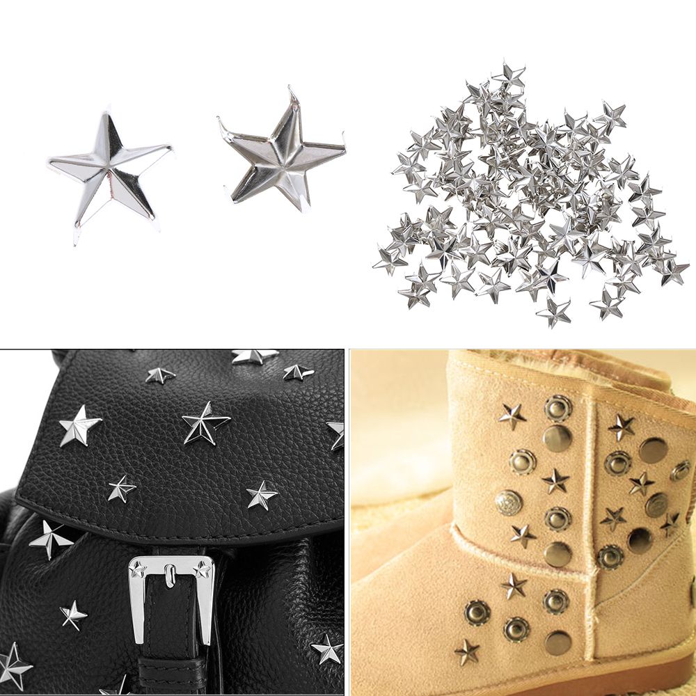 Studs for Clothing - Leather Studs - Star Studs - Gold or Silver
