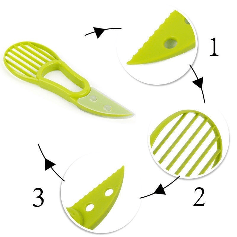 3in1 Avocado Peeler Slicer Corer Remover Pitter Cutter Divider Separator