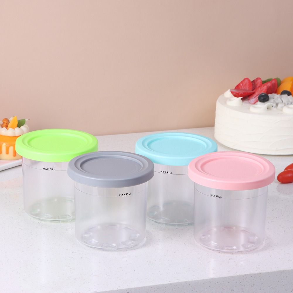 Ice Cream Pints Cup Ice Cream Containers With Lids For Ninja Creami Pints  For Nc301 Nc300 Nc299amz Series Ice Cream Maker Ice Maker Accessories -  Temu United Arab Emirates