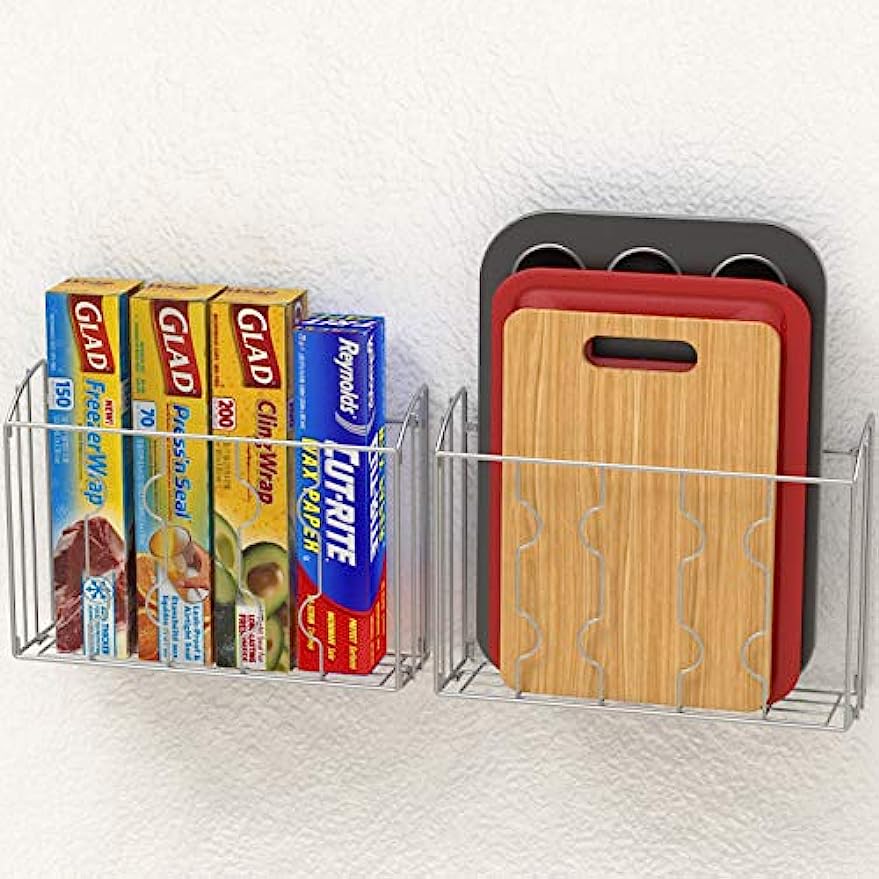 Kitchen Storage Rack Cabinet Door Organizer Holder Cutting - Temu