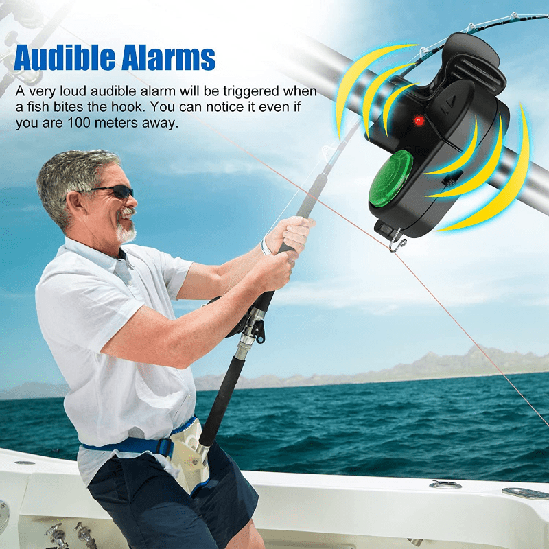 Electronic Fishing Bite Alarm Indicator LED Light Fishing Rod Alarm Outdoor  Fishing Tackle Tool 