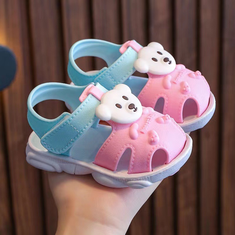 Cute Cartoon Bear Sandals - Soft & Lightweight Walking Shoes For Baby Boys  & Girls Toddler - Hook & Loop Fastener For Indoor & Outdoor! - Temu