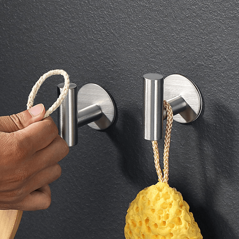 Adhesive Toilet Paper Holder, Brushed Toilet Roll Holder Stick On Wall For  Bathroom, Sus 304 Stainless Steel - Temu