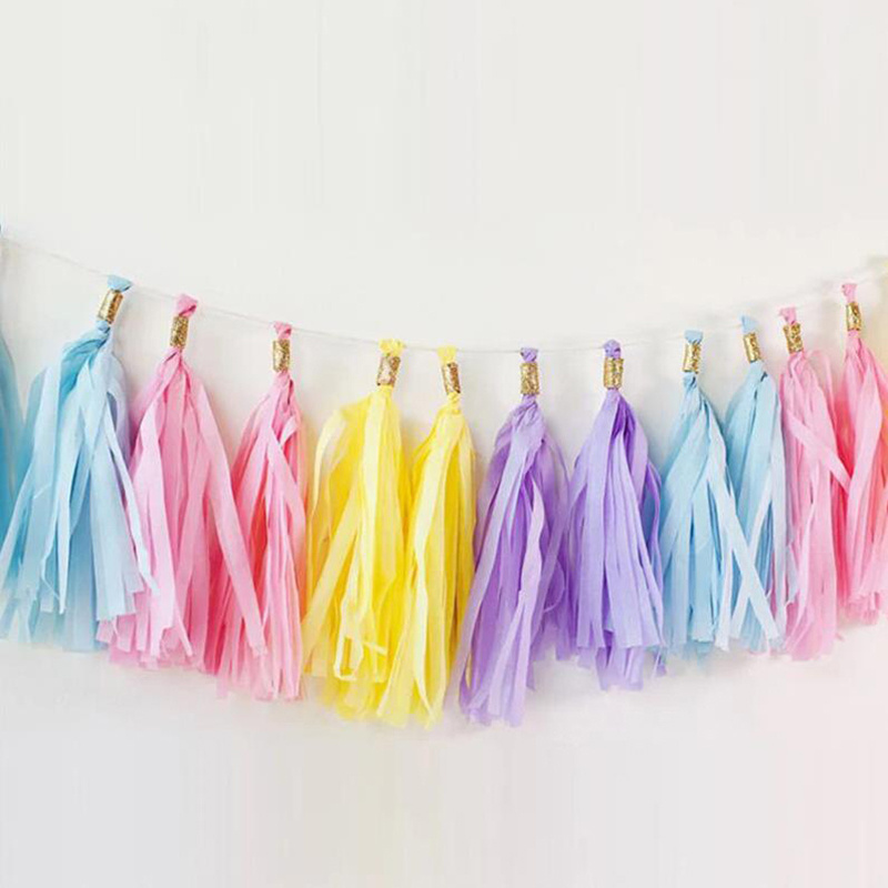 GAKA Hot Pink&Light Pink Tissue Paper Tassels Garland/Tassel Banner/Tissue  Paper Tassels for Party Decorations (15PC)