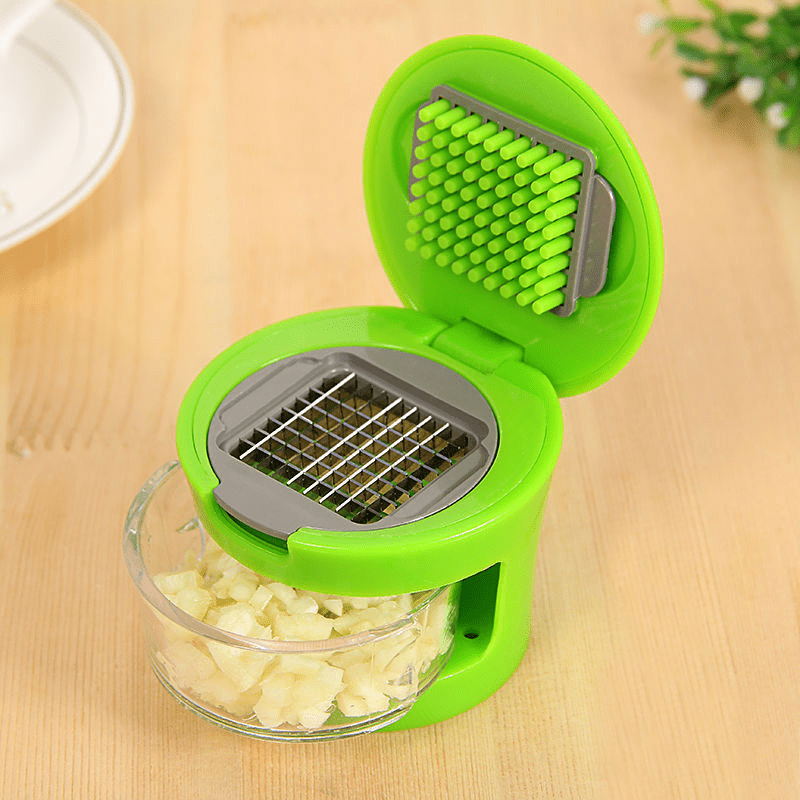 Multifunctional Stainless Steel Garlic Press - Easy Manual Garlic Mincer,  Slicer, Dicer, And Grater For Kitchen Tools - Temu