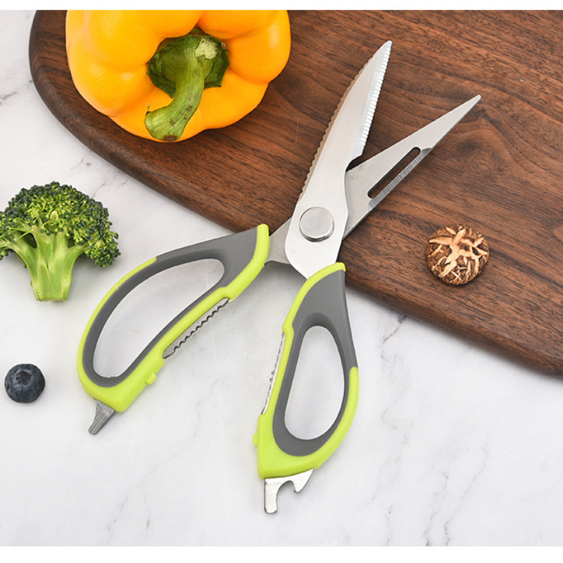 Multi-Functional Magnetic Protective Cover Kitchen Scissors Fridge Cut Food  Detachable Food Scissors