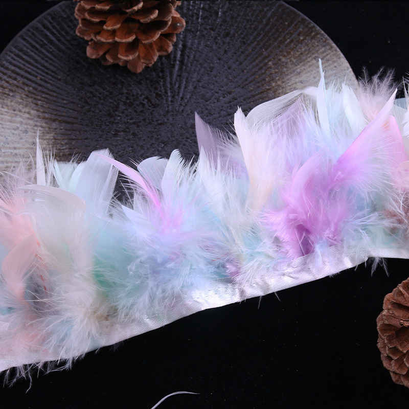 1 Meter /bag Multi colored Turkey Marabou Feathers Fringe - Temu