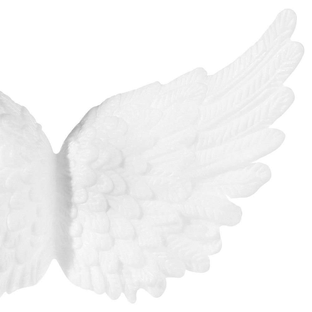 Wholesale GORGECRAFT 12PCS 3 3D Mini White Feather Plastic Angel