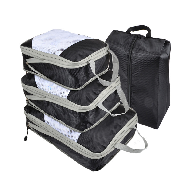 Bolsa de almacenamiento de compresión de viaje, bolsa de embalaje de  clasificación de ropa portátil, bolsa de lavado multiusos, traje de cuatro  piezas YONGSHENG 8390613139252