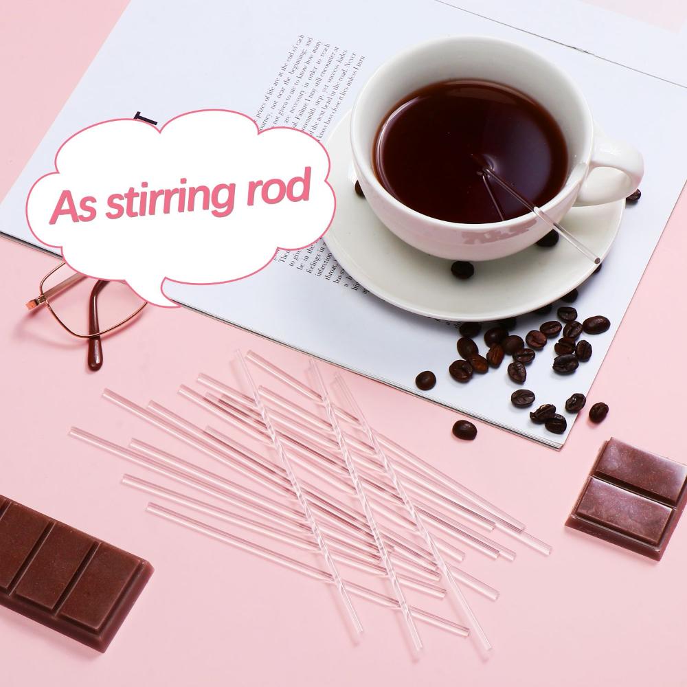 100Pcs Acrylic Lollipop Sticks 6 Inch Clear Reusable Candy Cake