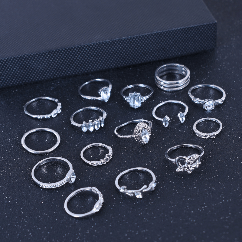 Boho Style Stacking Rings - Heart Vine Shapes Mix And Match Dainty Party Acc