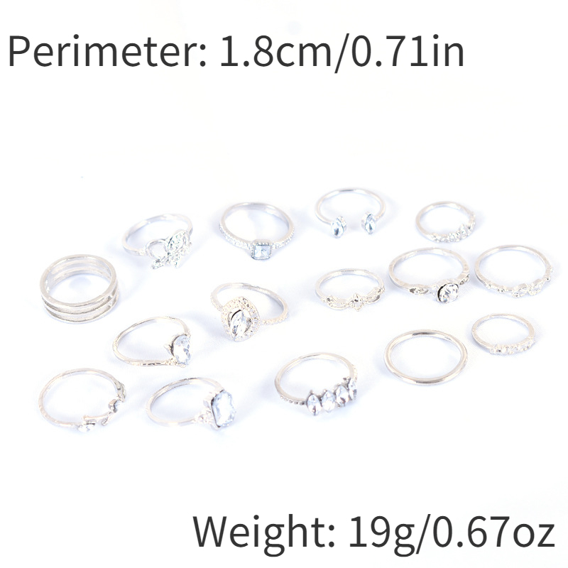 Boho Style Stacking Rings - Heart Vine Shapes Mix And Match Dainty Party Acc
