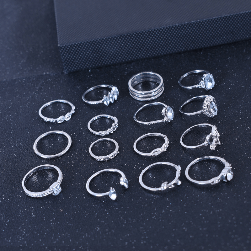 Boho Style Stacking Rings - Heart Vine Shapes Mix And Match Dainty Party Acc