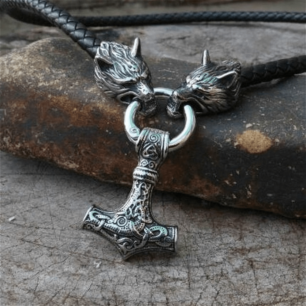 Viking Necklaces Men Viking Hammer Norse Compass Celtic Knot - Temu