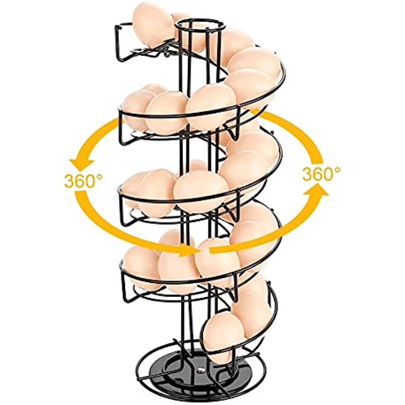Spiral Egg Holder Freestanding Wire Egg Skelter Dispenser Rack Modern  Spiraling Dispenser Rack Up