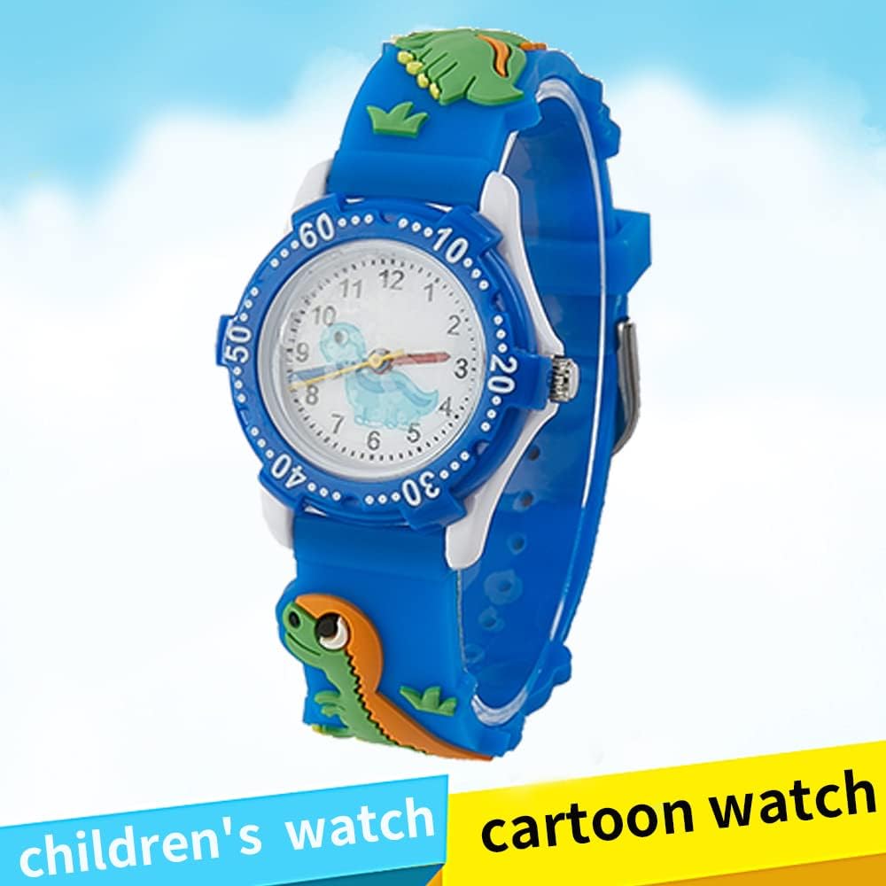Kids 3d Lindo Reloj Analógico Impermeable Dibujos Animados - Temu