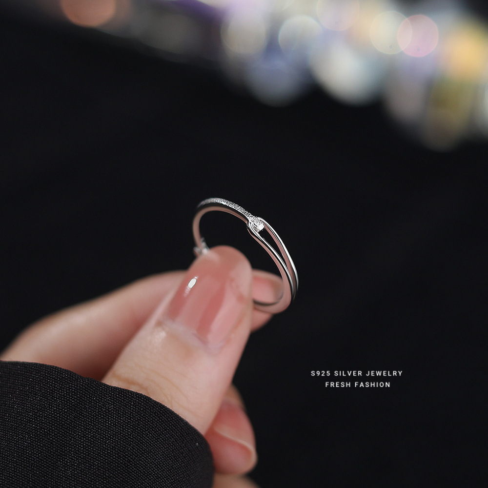 S925 Sterling Silver Minimalist Wrap Ring Simple Design - Temu