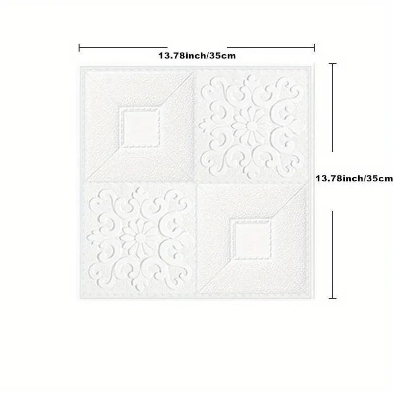 10pcs 3D Wallpapers Waterproof Bedroom Panels Sticker Retro Decor