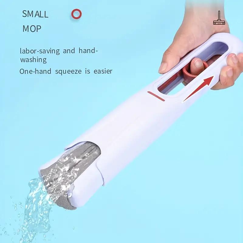 1pc, Mini Mop, Portable Mini Mop For Small Spaces, Portable Self-Squeeze  Mop, Handheld Mini Sponge Absorbent Mop For Window, Cleaning Utensils,  Apartm
