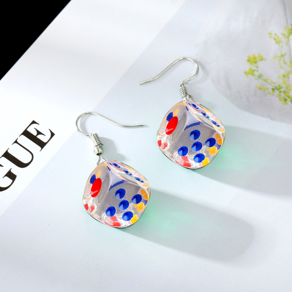 Creative Cartoon Resin Design Hook Earring Jewelry Niche - Temu