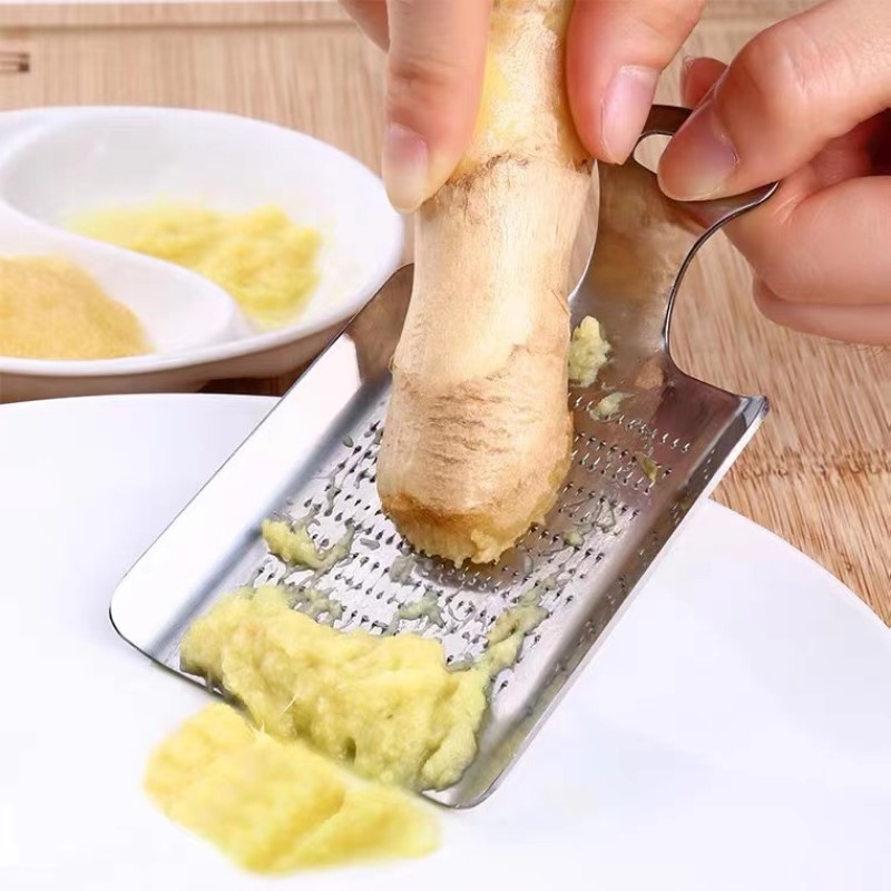 Stainless Steel Garlic Grater Ginger Grater Silver Useful Garlic Peeler 1  Pc New