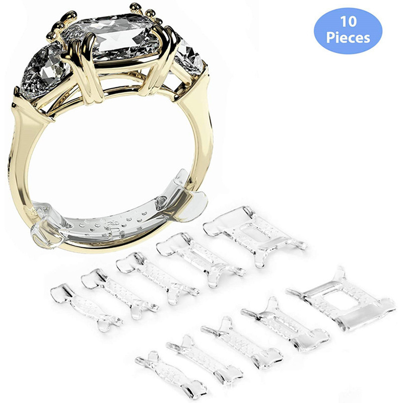 16 Pack 4 Sizes Ring Sizer Adjuster For Loose Rings, Invisible Clear  Silicone Ring Guard For Women Men, Ring Resizer Tightener Spacer Fitter For  Rings