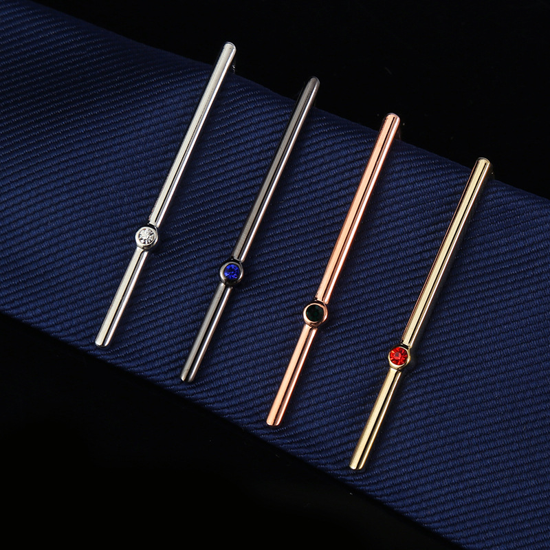 Tie Clips For Men Fashion Luxury Metal Gold Colour Tone Simple Bar Clasp  Necktie Accessories Clasp Tie Pin For Mens Collar Clip - AliExpress