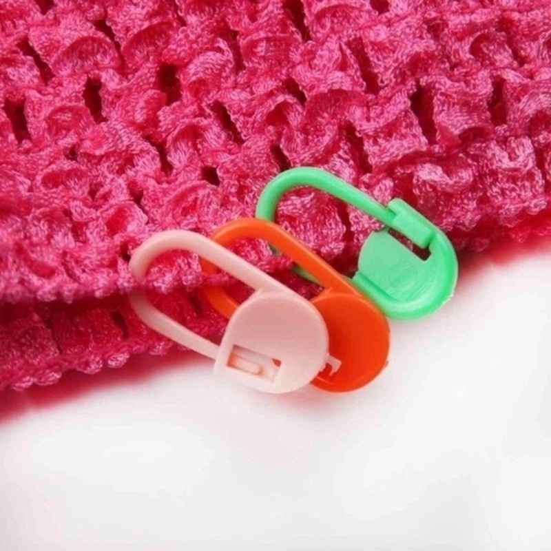 Mix Color Knitting Stitch Counter Crochet Locking Stitch Markers Stitch  Needle Clip Knitting Crochet Markers DIY Craft Plastic Safety Pins 