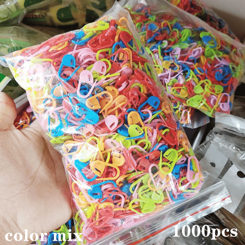 500PCS Plastic Crochet Counters Pins Stitch Markers Clips Locking Holders  Pack