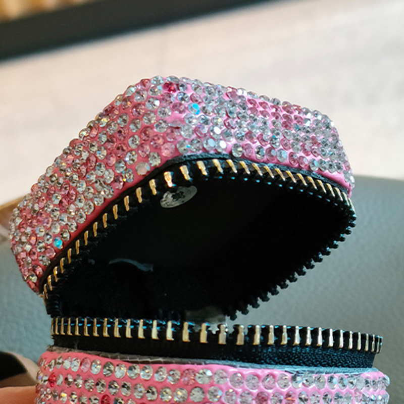 Mini Rhinestone Lipstick Bag Glitter Cylinder Coin Purse - Temu