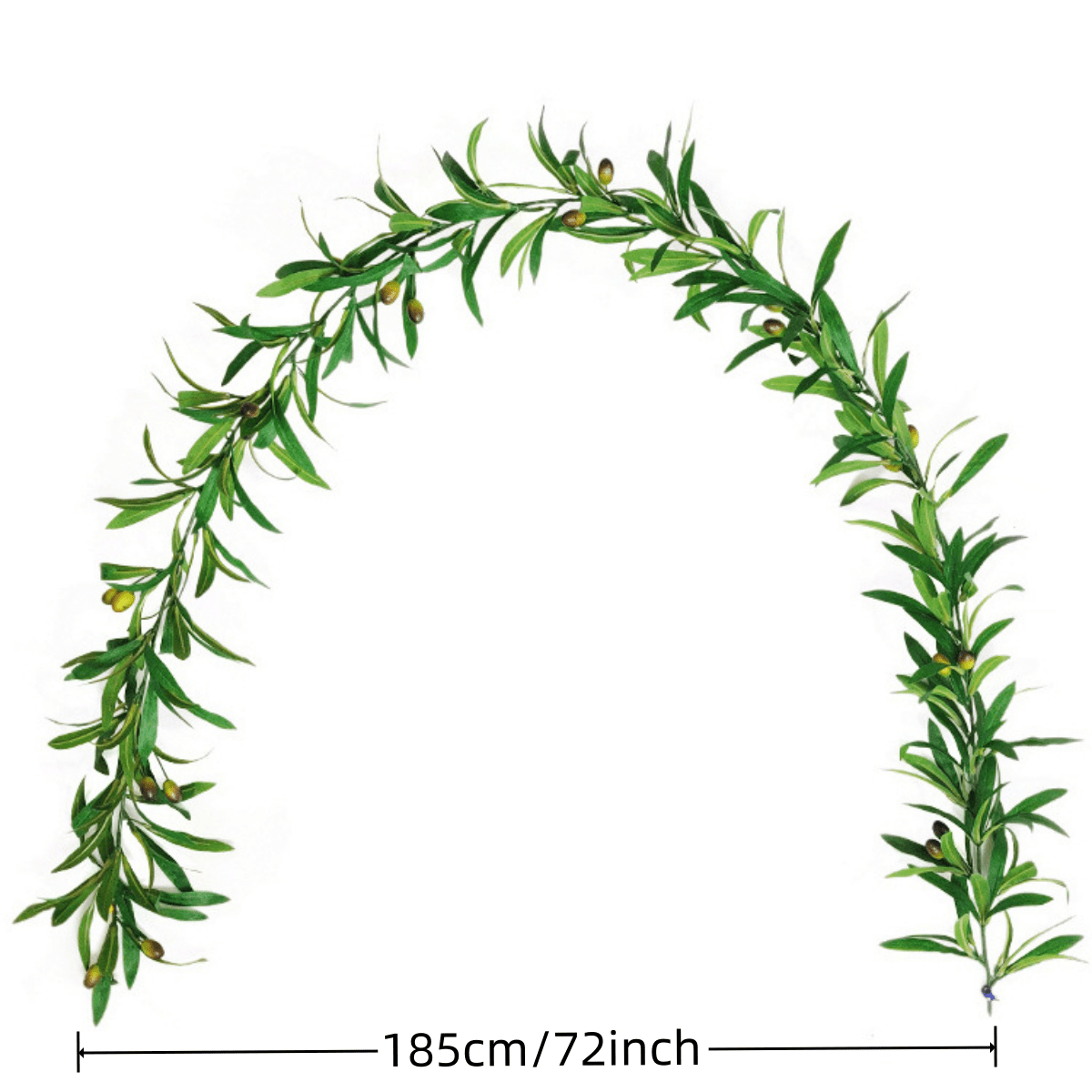 1pc Artificial Olive Leaf Vines, Olive Branch Greenery Garland With Fruit,  Ivy Vines Leaf Greenery Ornament For Home Garden Office Wedding Greenery De
