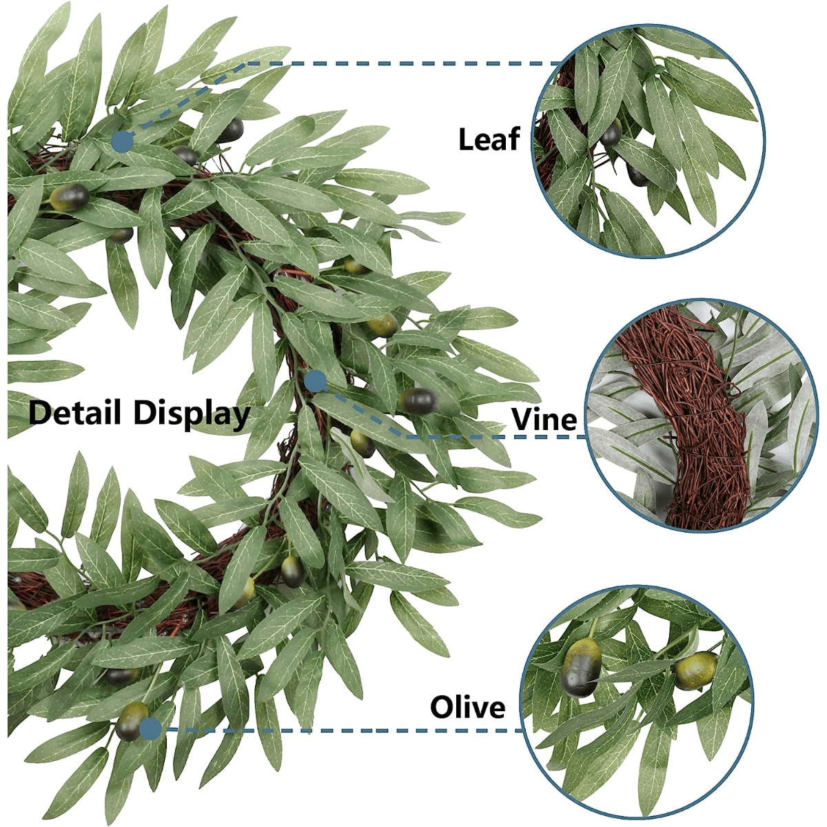 Artificial Olive Leaf Vines Olive Branch Greenery Garland - Temu
