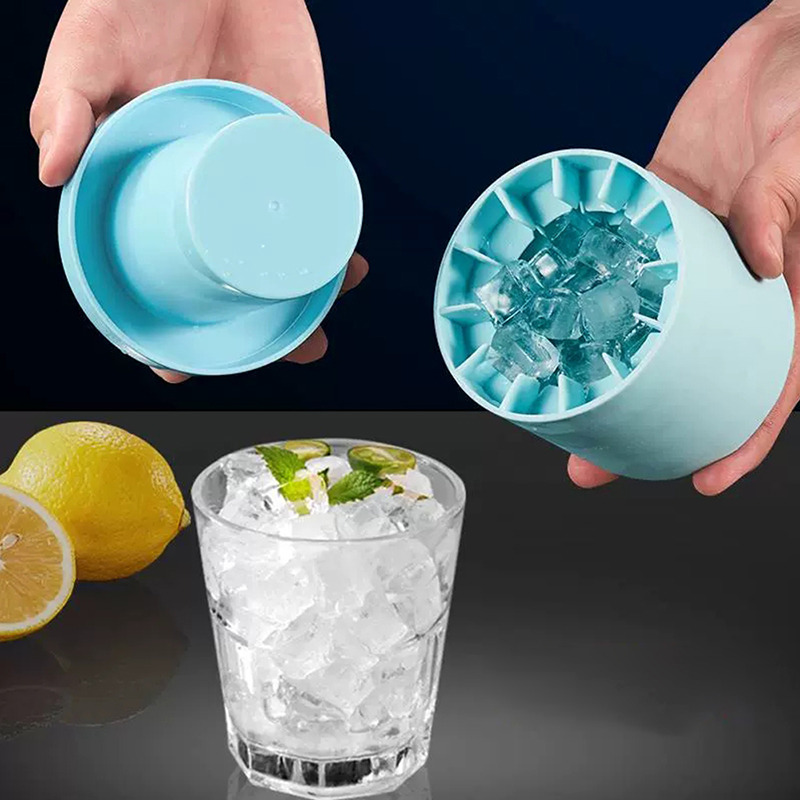Silicone Cylinder Cup Ice Mold Ice Cube Bucket Tray Quickly Freeze Ice  Maker Kitchen Bar Whiskey Cocktail Beer Ice Cubes Tools