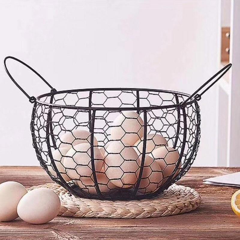 Modern Egg Basket Display Tray Holder for Gathering Fresh Eggs