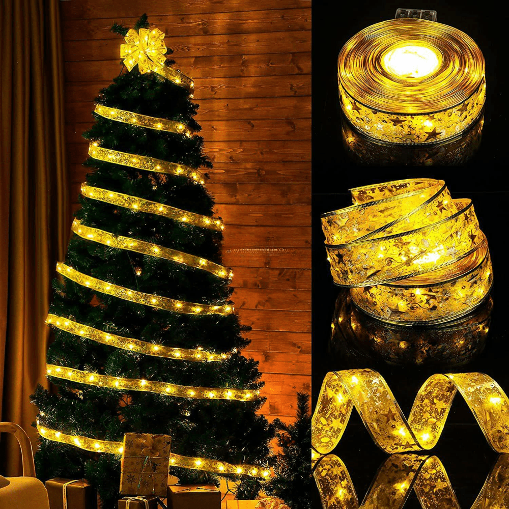 Christmas Tree Decorations 16ft Christmas Tree Ribbon Lights