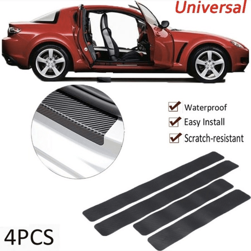 4 Pièces Film Protection Seuil Porte Voiture Universel Silicone