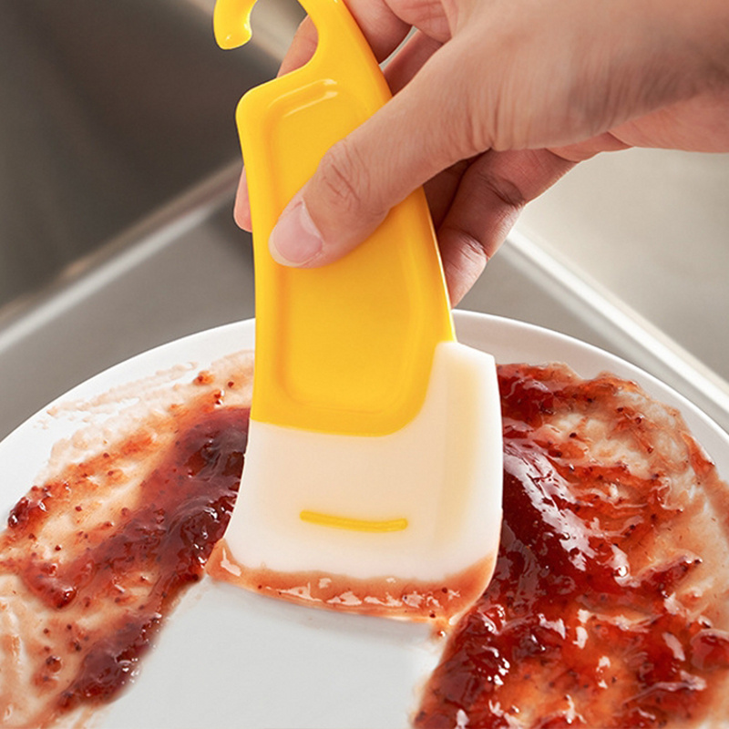 1/3/5Pcs Kitchen Scraper Stain Cleaning Silicone Spatula Cake